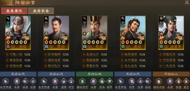 三国志战棋版PK赛季最强阵容