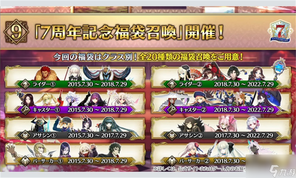 《Fate/Grand Order 七周年庆典福袋汇总解析》
