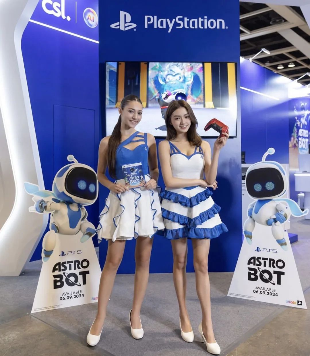 《宇宙机器人》宣发现场请来美女 玩家：索尼开窍了